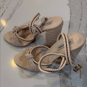 Steve Madden Women's Beige Braided Heels